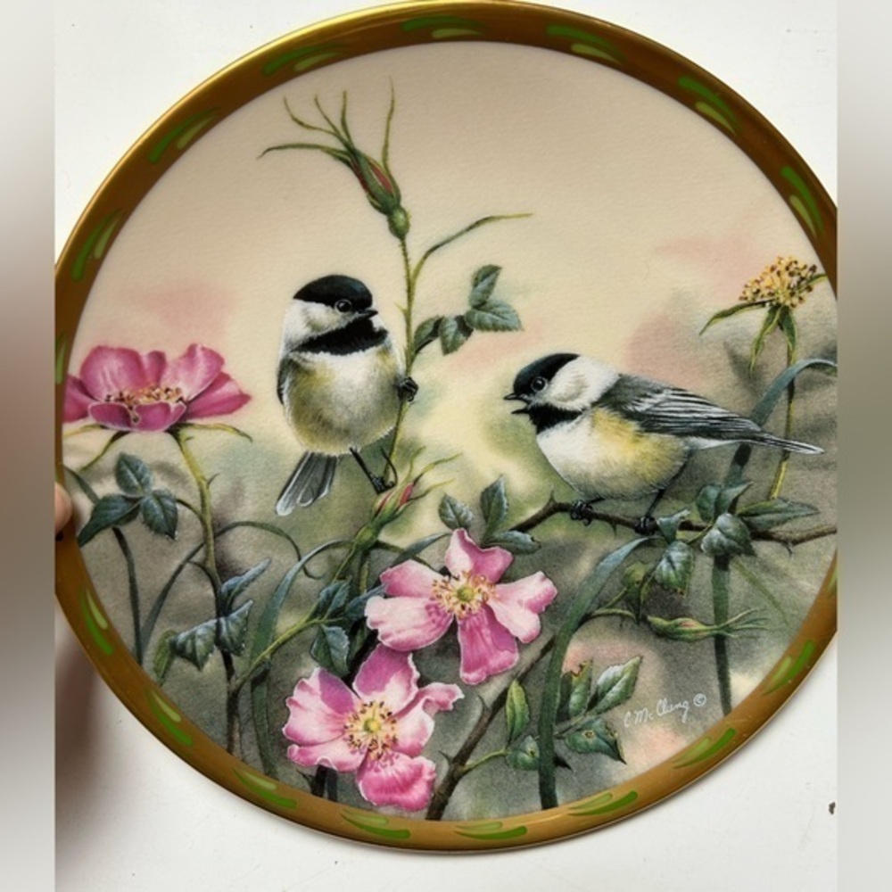 Lenox Natures Collage plate collection 1992 Rose Morning